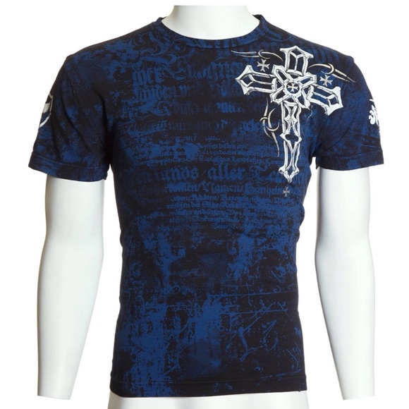 Archaic By Affliction Men's T-Shirt SPIKE WINGS - Picture 4 of 10